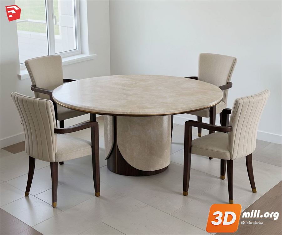 Dining Table Set Skp Files